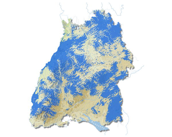 Flächen mit einer mittleren gekappten Windleistungsdichte von mind. 215 W/m² in 160 m Höhe über Grund