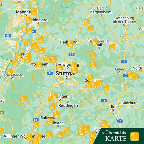 Übersichtskarte Ermitteltes PV-Potenzial auf Deponien