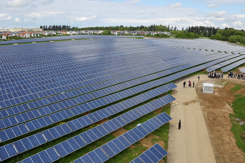 Photovoltaik-Module im Solarpark Mutlanger Heide