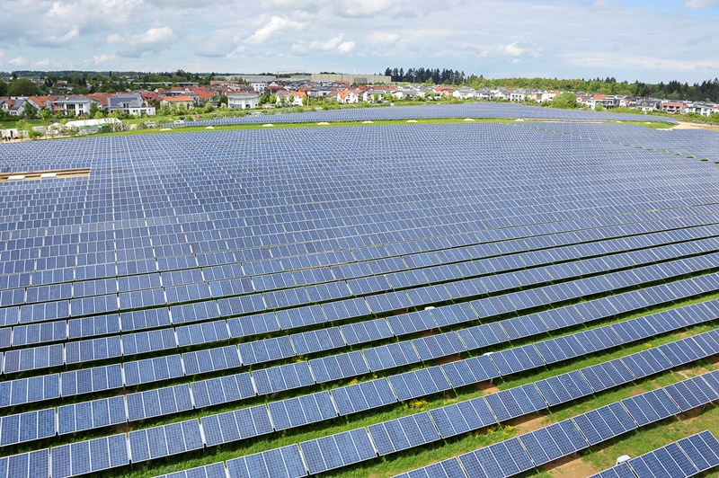 Photovoltaik-Module im Solarpark Mutlanger Heide