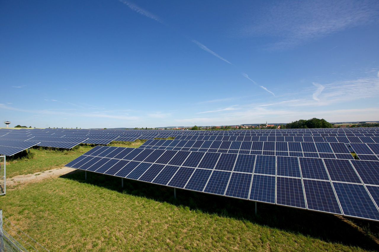 Photovoltaikmodule im Solarpark Reute