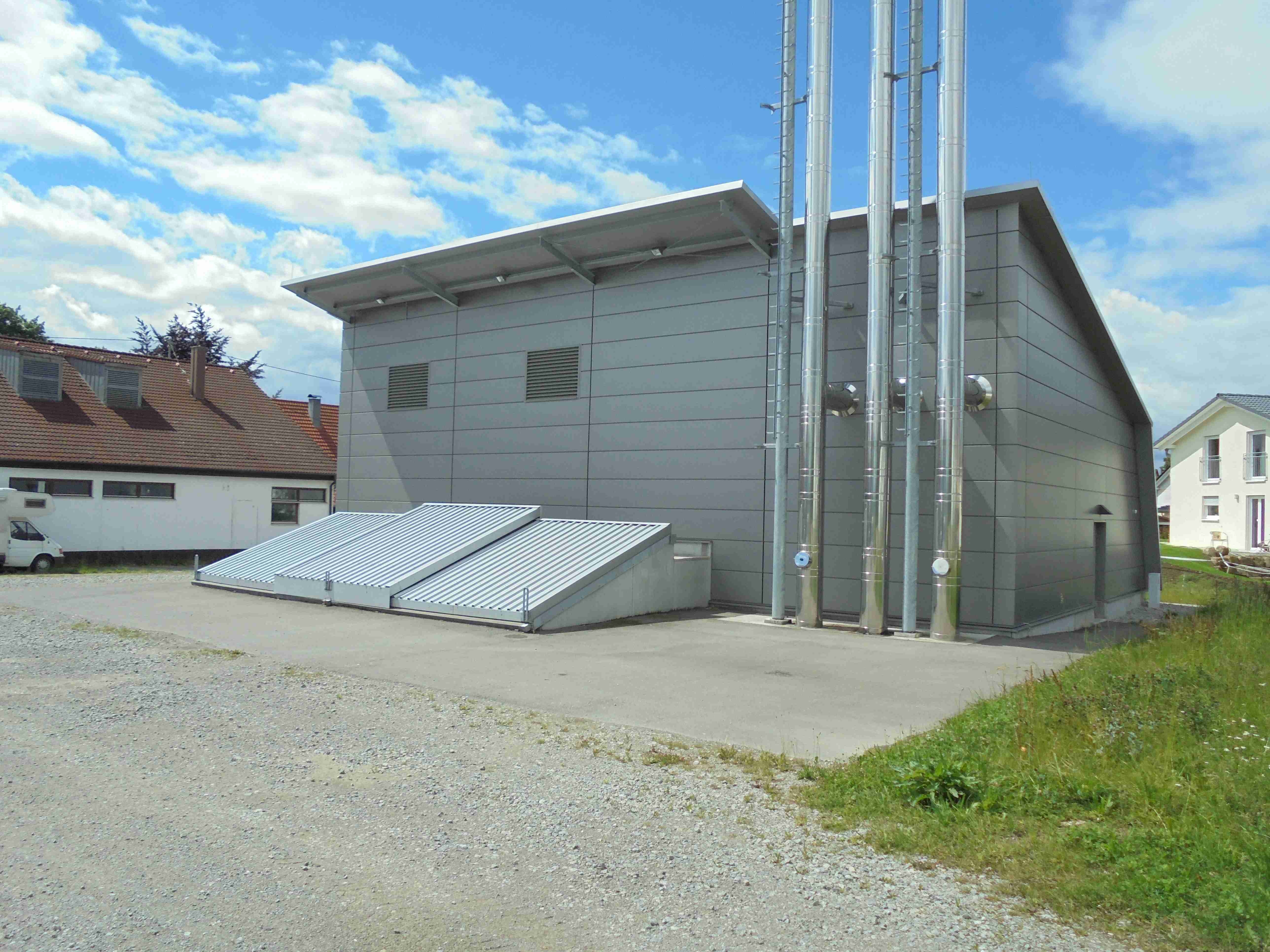 Gebäude der Heizzentrale des Nahwärmeversorgungsnetzes in Deißlingen
