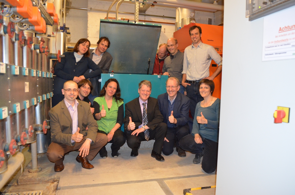 Das Projektteam Kraftwerk Wiehre präsentiert die Heizzentrale