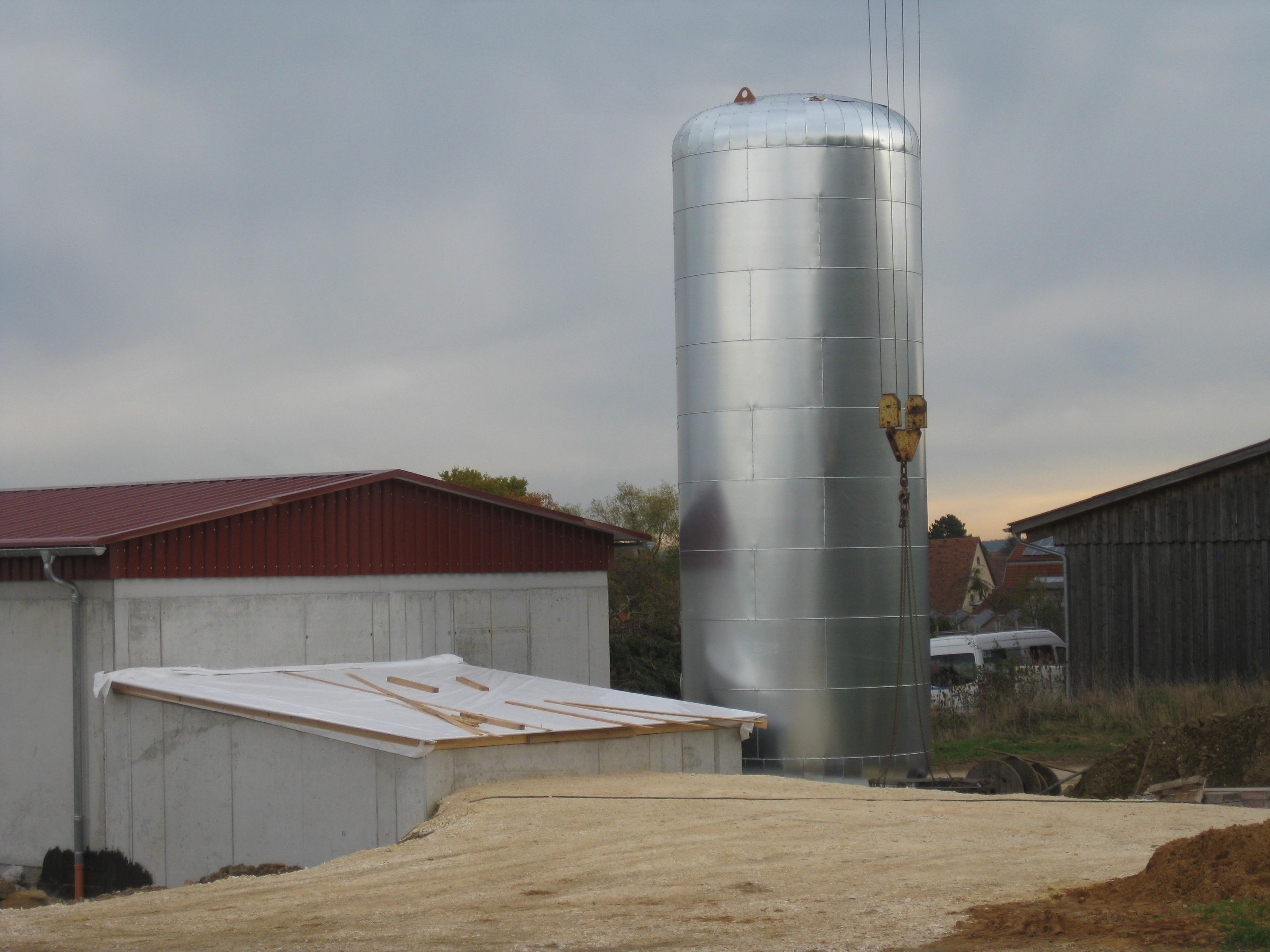 Pufferspeicher der Biogasanlage