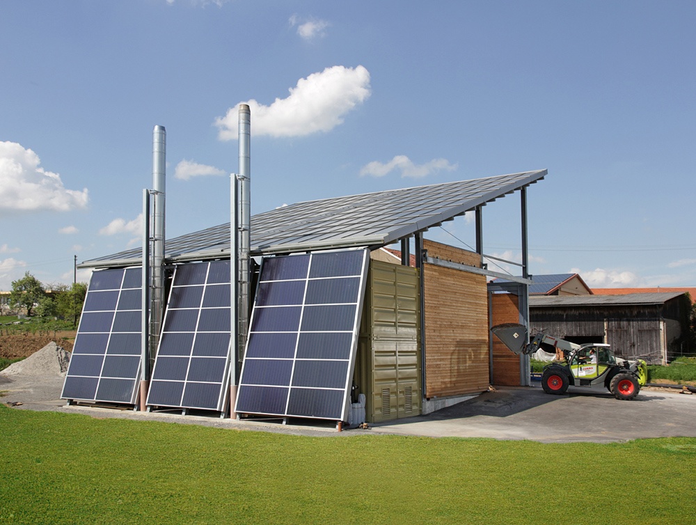 Heizzentrale mit Solarthermieanlage
