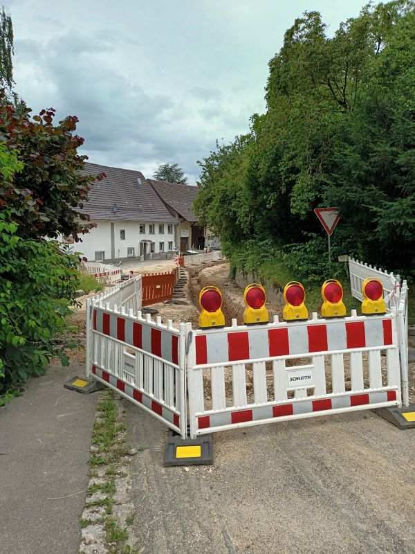 Baustelle Nahwärmenetz Ebringen