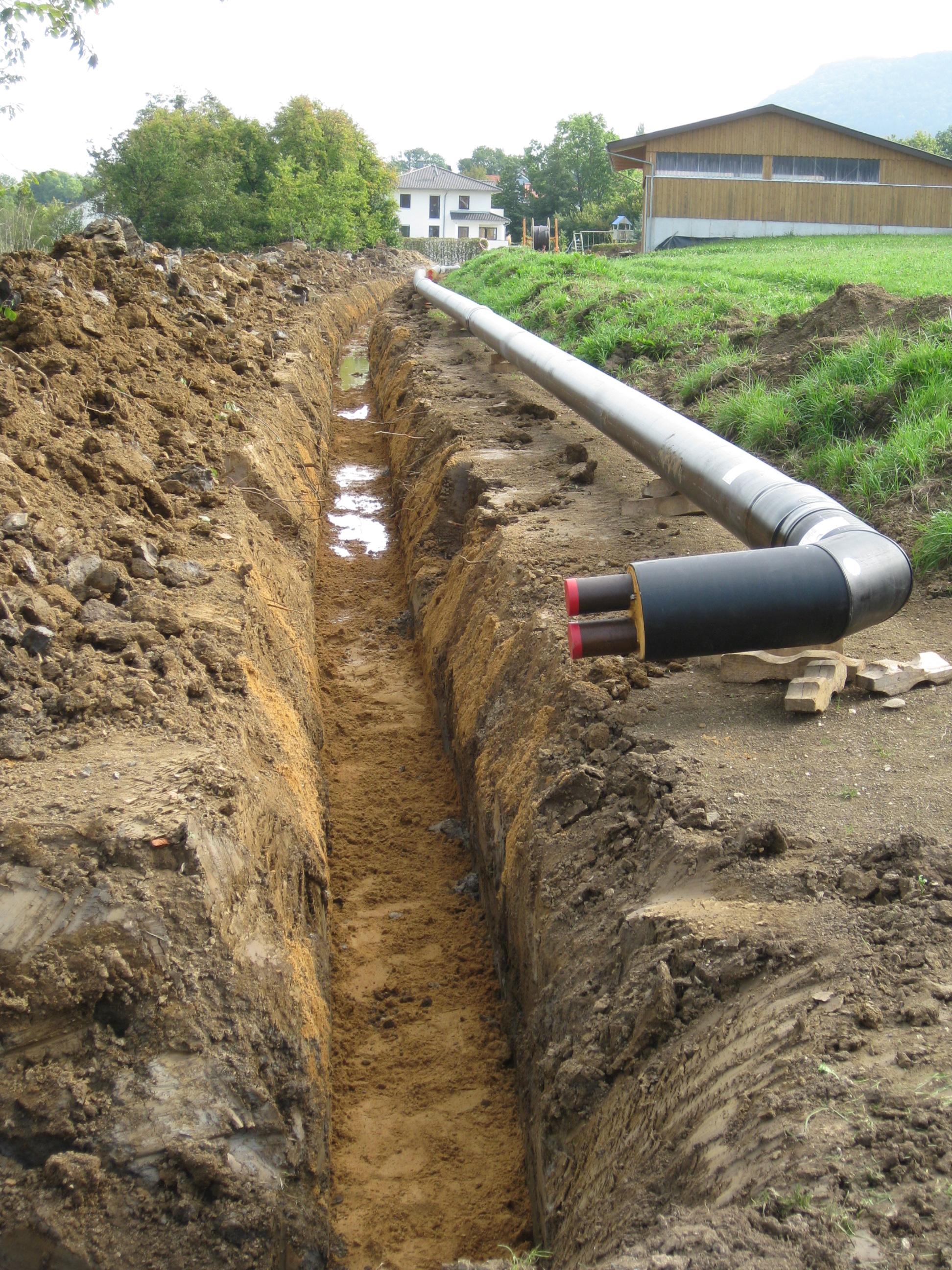 Verlegung der Nahwärmeleitung