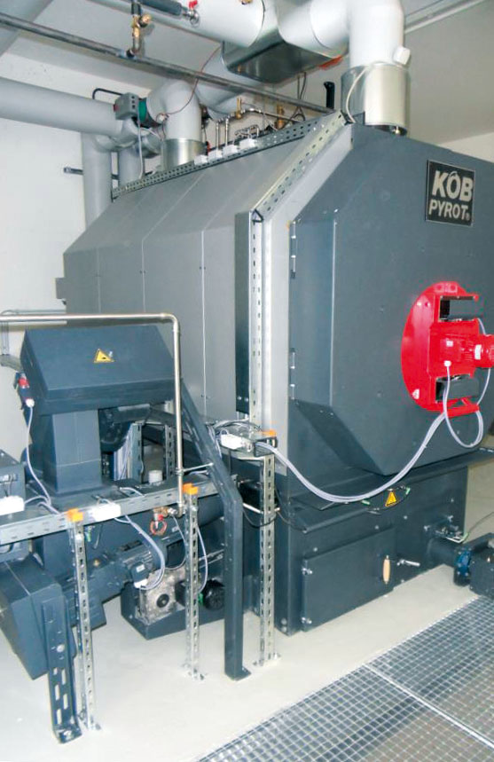 Pelletkessel in der neuen Energiezentrale