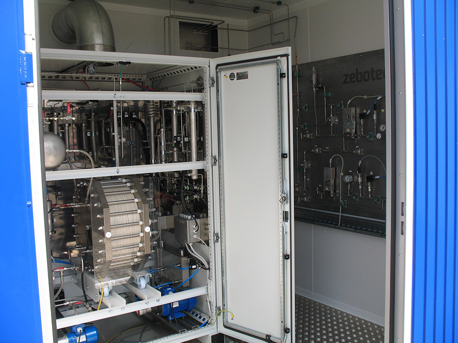 Innenansicht des Wasserstoffsystems