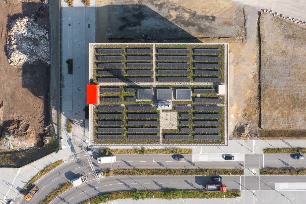 Neubau Parkhaus mit Energiezentrale im Neckarpark Stuttgart