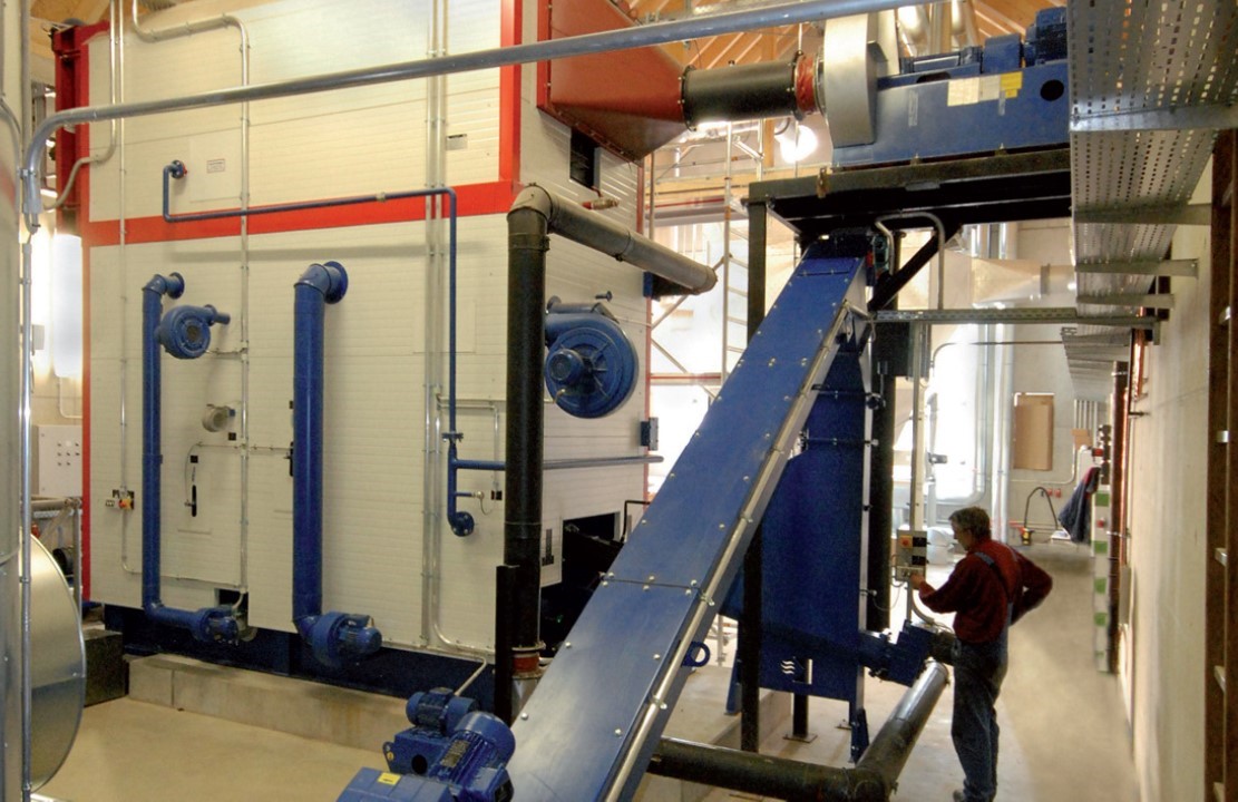 Holzhackschnitzel-Kessel