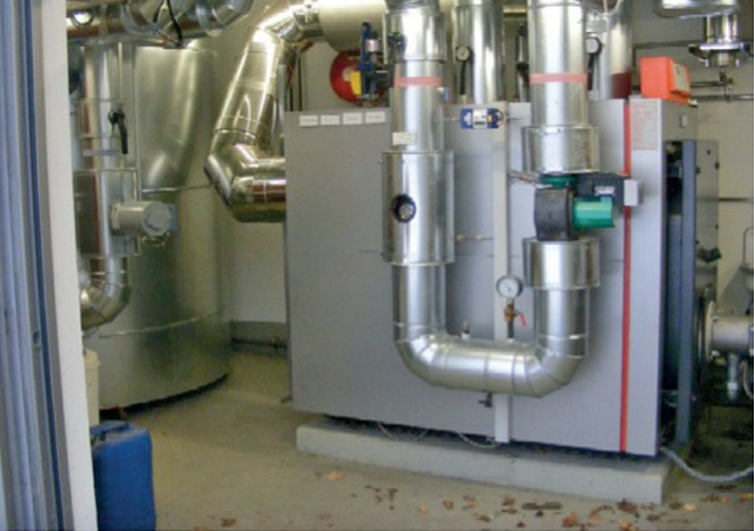 Spitzenlastkessel in der Heizzentrale